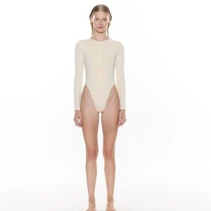 White Myra Long Sleeve swimsuit
